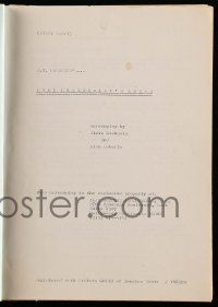 4g345 LADY CHATTERLEY'S LOVER first draft script '70s unproduced screenplay by Michaels & Roberts