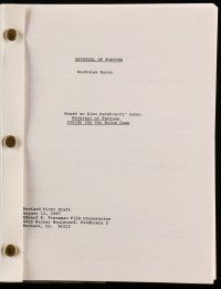 4g555 REVERSAL OF FORTUNE revised first draft script August 11, 1987, screenplay by Nicholas Kazan!