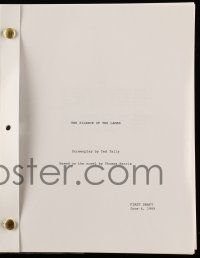 4g586 SILENCE OF THE LAMBS first draft script June 6, 1989, screenplay by Ted Tally!