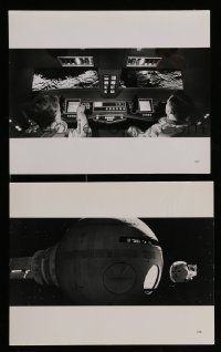 4h974 2001: A SPACE ODYSSEY 2 8x10 stills '68 Stanley Kubrick, Cinerama, moon bus cockpit & pod!