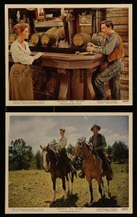 4h067 SADDLE THE WIND 2 color 8x10 stills '57 cowboy John Cassavetes, Robert Taylor & Julie London!