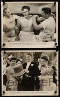 4h627 GENTLEMAN JIM 9 8x10 stills '42 great image of Errol Flynn as boxer Corbett!