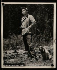 4h809 GLENN FORD 6 deluxe 8x10 stills '46 candid images of the legendary actor hunting & fishing!
