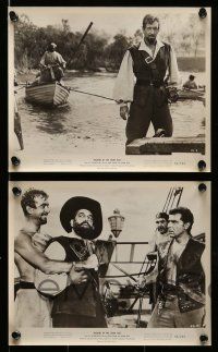 4h729 RAIDERS OF THE SEVEN SEAS 8 8x10 stills '53 pirate John Payne in action, Lon Chaney Jr.!