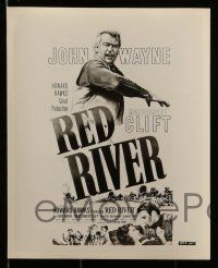 4h958 RED RIVER 3 8x10 stills '48 John Wayne, Howard Hawks classic, all with poster art!
