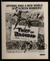 4h963 THIEF OF BAGHDAD 3 8x10 stills '61 daring Steve Reeves, all with poster art!