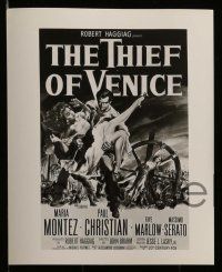 4h964 THIEF OF VENICE 3 8x10 stills '52 Il Ladro di Venezia, Maria Montez, all with poster art!