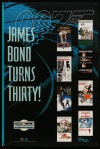 4j885 30 YEARS OF BOND 24x36 video poster '92 James Bond, Connery, poster images!