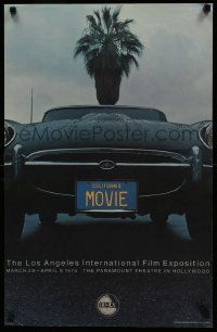 4j195 FILMEX '74 18x28 film festival poster '74 Los Angeles Film Festival, Jaguar XK-E close up!