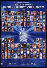 4j890 AFI'S 100 YEARS 100 STARS 27x39 video poster '99 classic posters w/Gilda, Casablanca & more!