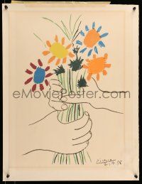 4j083 PABLO PICASSO 20x26 art print '58 lithograph of the 1958 painting The Bouquet of Peace!