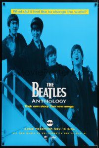 4j647 BEATLES ANTHOLOGY tv poster '95 cool image of McCartney, Harrison, Ringo & Lennon!