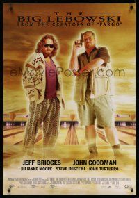 4j898 BIG LEBOWSKI 27x39 video poster '98 Coen Brothers, image of slacker Jeff Bridges in shades!
