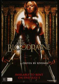 4j901 BLOODRAYNE 28x39 Australian video poster '05 Michelle Rodriguez, Uwe Boll directed!