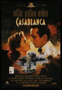 4j907 CASABLANCA 27x40 video poster R98 cool different Dudash art of Bogart & Bergman!