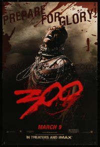 4j749 300 24x36 commercial poster '07 Zack Snyder directed, image of Rodrigo Santoro as Xerxes!