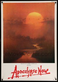 4j755 APOCALYPSE NOW 28x40 Italian commercial poster '80s Coppola, image of choppers over river!