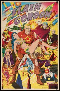 4j790 FLASH GORDON 23x35 commercial poster '72 cool artwork by Gray Morrow!