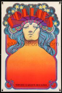 4j792 FOLLIES 25x38 commercial poster '71 cool art by Byrd!