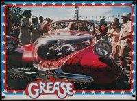 4j799 GREASE 24x32 commercial poster '78 John Travolta & Olivia Newton-John in custom car!