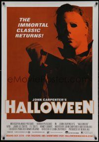 4j804 HALLOWEEN advance commercial poster R12 John Carpenter, different image of Michael Myers!