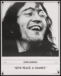 4j808 JOHN LENNON 23x29 commercial poster '80s close-up of the legend, give peace a chance!