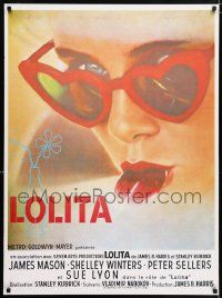 4j820 LOLITA 28x38 Belgian commercial poster '80s Kubrick, Lyon with sunglasses & lollipop!