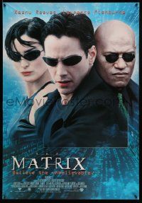 4j332 MATRIX 27x39 French commercial poster '99 Reeves, Carrie-Anne Moss, Fishburne, Wachowskis
