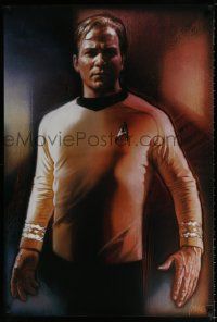 4j859 STAR TREK CREW 27x40 commercial poster '91 Drew art of William Shatner as Captain Kirk!