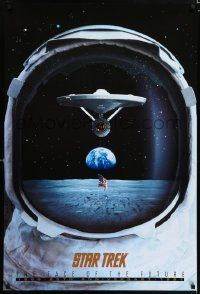 4j860 STAR TREK: THE FACE OF THE FUTURE 27x40 commercial poster '92 Enterprise in astronaut helmet