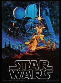 4j863 STAR WARS 20x28 commercial poster '77 George Lucas epic, art by Greg & Tim Hildebrandt!