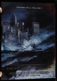4j092 DAY AFTER TOMORROW lenticular 1sh '04 tidal wave, flooded and frozen New York City!