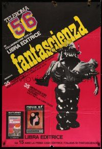 4j675 FANTASCIENZA Italian tv poster '70s cool sci-fi image of Robby the Robot!