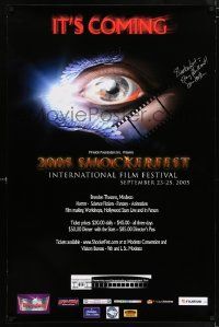 4j181 2005 SHOCKERFEST signed 27x41 film festival poster '05 cool creepy artwork!