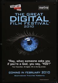 4j197 GREAT DIGITAL FILM FESTIVAL 2010 27x40 Canadian film festival poster '10 cool eye!