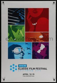 4j204 TCM CLASSIC FILM FESTIVAL 27x40 film festival poster '12 movie scenes on white background!