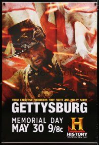 4j682 GETTYSBURG tv poster '11 Ridley Scott, Civil War documentary narrated by Sam Rockwell!