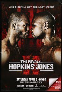 4j691 HOPKINS VS JONES II tv poster '10 Bernard 'The Executioner' Hopkins vs. Roy Jones, Jr.!