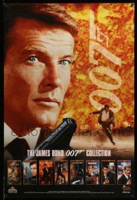 4j940 JAMES BOND 007 COLLECTION 27x40 video poster '96 images of Moore and Dalton!