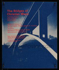4j151 BRIDGES OF CHRISTIAN MENN 15x18 museum/art exhibition '90s image of one of his designs!