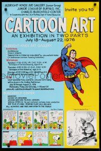 4j152 CARTOON ART 23x34 museum/art exhibition '76 Garry Trudeau, Charles Schulz, Bruce Shanks!