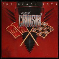 4j232 BEACH BOYS 24x24 music poster '89 cool red sport car and flag artwork for Still Cruisin'!