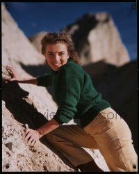 4j064 MARILYN MONROE color 16x20 cibachrome print '90s super young Norma Jean, mountain climbing!