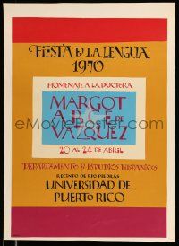 4j049 FIESTA D LA LENGUA Puerto Rican '70 cool artwork and design by Lorenzo Homar!
