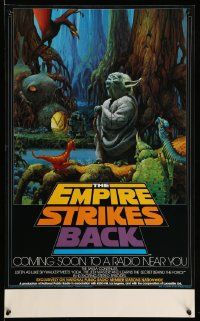 4j135 EMPIRE STRIKES BACK 17x28 radio poster '82 George Lucas sci-fi classic, cool art by McQuarrie!