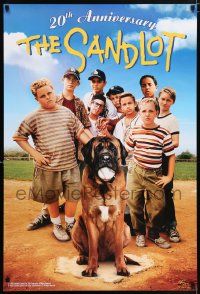 4j964 SANDLOT 27x40 video poster R13 great image of best buddies on baseball field!