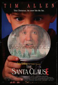 4j096 SANTA CLAUSE DS lenticular 1sh '94 Disney, fat jolly Tim Allen, Christmas comedy!