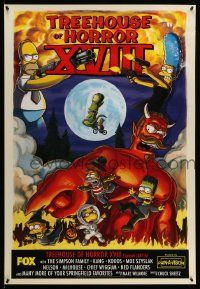4j719 SIMPSONS tv poster '07 Matt Groening, Treehouse of Horror XVIII, cool Halloween art!