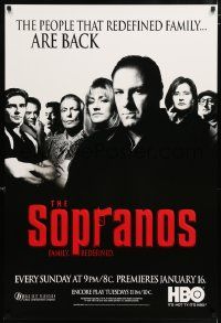 4j728 SOPRANOS January 16 tv poster '00 James Gandolfini as Tony Soprano, they're back!