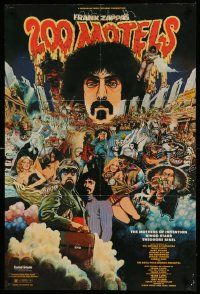 4j351 200 MOTELS 22x33 special '71 directed by Frank Zappa, rock 'n' roll, wild artwork!